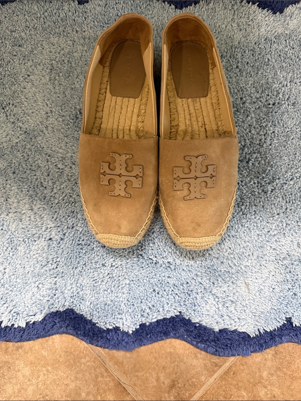 Tory Burch Suede Espadrille Flats in Tan